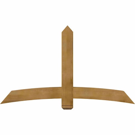 Ekena Millwork Bellingham Rough Sawn Timber Gable Bracket, Western Red Cedar, 72"W x 42"H x 6"D x 6"F, 14/12 Pitch GBW072X42X0606BEL00RWR